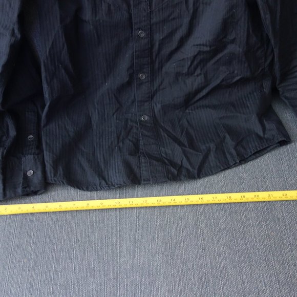 Diesel Black Button Down Long Sleeve 00JCET_KYAAG 100% Cotton Shirt Size XXL - Picture 2 of 12